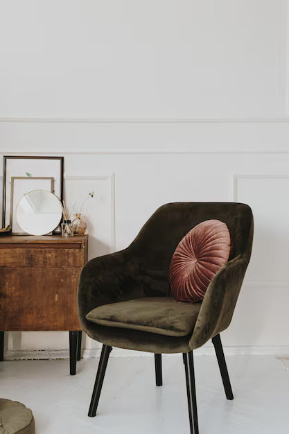 Luxe Velvet Olive Green Accent Chair